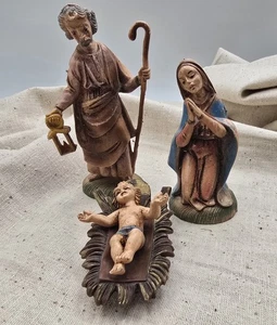Vintage Italien Maria, Josef, Jesus Ersatzkrippe Weihnachten religiös  - Bild 1 von 17