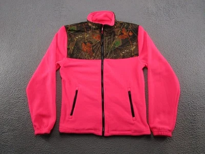 Trail Crest Women's Pink Fleece Pullover Jacket Full Zip Camouflage Size M - Image 1 of 4
