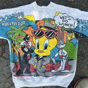 Sudadera De Colección Hollywood Piolín Pájaro Looney Tunes Tultex Mediana Bugs Bunny - Imagen 1 de 3