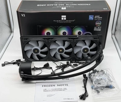 Thermalright Frozen Notte 360 Black ARGB Water Cooling CPU Cooler – 3×120mm Fans - Image 1 of 4