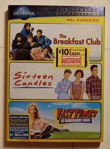 2012 DVD New 80's Comedies 3 DVD SET - BREAKFAST CLUB FAST TIMES SIXTEEN CANDLES - Picture 1 of 8