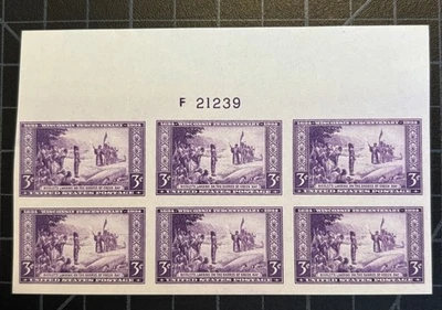 US Stamps - SC# 755 - NGAI  - Plate Block Of 6 - SCV = 12.50 - Image 1 of 2