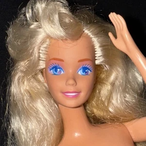 Vintage 1988 STYLE MAGIC Barbie Doll Only Blonde Two-Toned Hair AS IS Loose Head - Bild 1 von 12