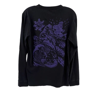 Camiseta MOUNTAIN HARDWEAR Adulto S Negra Manga Larga Esquí Surf Yeti Gráfica Foto 1 de 4