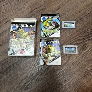 GBA Shrek & Shrek 2 Movies Nintendo Gameboy Advance Video W/BOX & MANUALS RARE!! - Picture 1 of 7