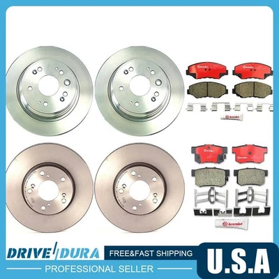 Rotores de freno de disco delanteros y traseros Brembo pastillas de freno de cerámica para Lexus GX470 2006 Foto 1 de 4