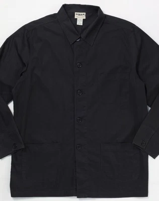 Haband Duke Light Weight Unlined Chore Coat L 100% Cotton Dark Gray/Light Black - Image 1 of 4