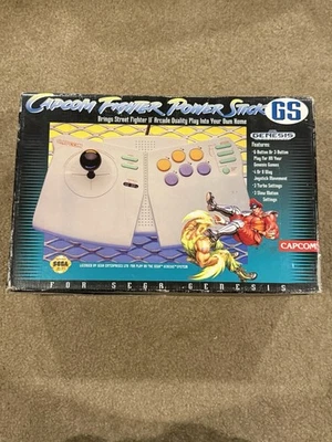 Capcom Street Fighter Power Stick Sega Genesis CIB New Open Box - Image 1 of 4