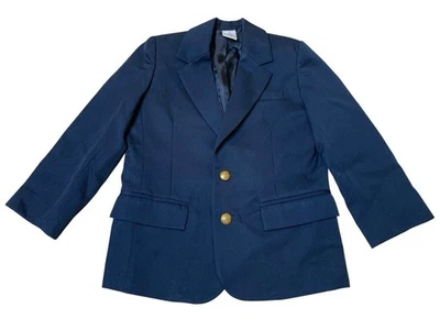 Abrigo/Abrigo Deportivo Gymboree Niño Mezcla Lana Azul Marino Botones Dorados Forrado Talla XS Foto 1 de 4