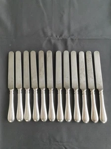 Ercuis Baguette Fidelio 12 Große Messersatz Tisch- Versilbertes Metall 25.5cm - Bild 1 von 8