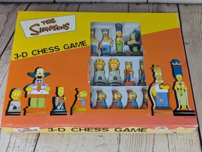 Vintage The Simpsons 3-D Chess Set in Original Box COMPLETE Inc Board - Image 1 of 4