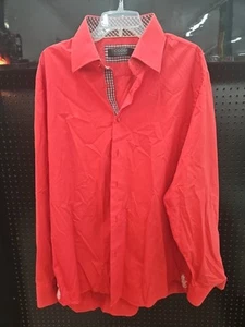 Camicia Coogi classica uomo con bottoni rossa manica lunga taglia 2XL XXL abito casual vintage - Foto 1 di 9