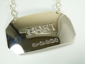 BROADWAY & Co - Sterling Silber - schwere DEKANTER / Weinetikett - PORT - Bild 1 von 4