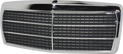 Grille For 84-93 Mercedes Benz 190E 84-89 190D Chrome Shell w/ Primed Insert - Imagem 1 de 4