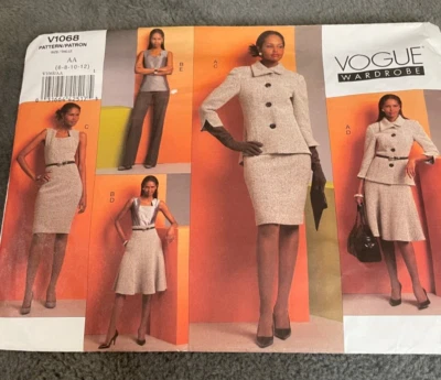 Vogue Pattern V1068 Womens Coat/Jacket Skirt Pants Wardrobe AA 6 8 10 12 Uncut - Image 1 of 4