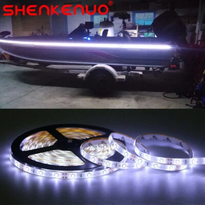 5M LED Barco Luz Cubierta Blanco Impermeable 12v Arco Remolque Pontón Luces Marina EE. UU. Foto 1 de 4