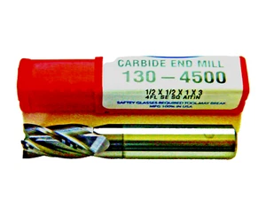 1/2" x 1" x 3" recubierto de ALTIN 4 flautas FINILLO DE EXTREMO carburo sólido hecho en EE. UU. 130 - Imagen 1 de 1