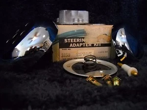 NOS 3159 GRANT Chrome Steering Wheel Horn Kit-fits 1956-62 Vettes -1953-54 Chevy - Picture 1 of 4