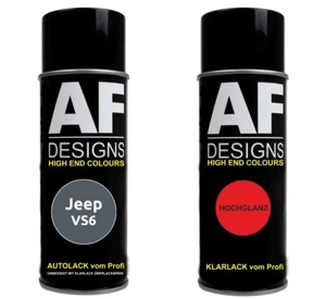 Autolack Spraydose Set Jeep VS6 Viper Steel Gray Perl Metallic Basislack Klarla - Bild 1 von 4