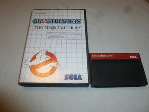 BOXED MASTER SYSTEM GAME GHOSTBUSTERS W BOX MEGA CARTRIDGE NOMAD JVC X EYE  - Picture 1 of 2