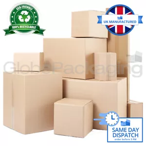 BRAND NEW SINGLE & DOUBLE WALL CARDBOARD POSTAL BOXES - MADE FROM RECYCLED PAPER - Picture 1 of 5