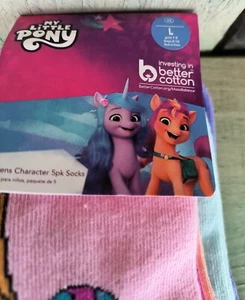 NWT 4 Pk My Little Pony Socks - Girls L (7-8) - Picture 1 of 2
