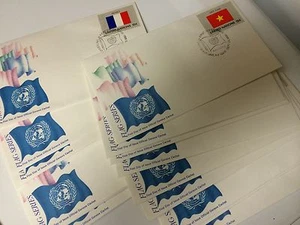 UN Geneva - 1980 FLAG SERIES  - 16 FDCs - Excellent Condition - Picture 1 of 2