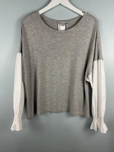 Finley Women’s Top Size XL T Shirt Blouse Gray White Oversized USA - Picture 1 of 7