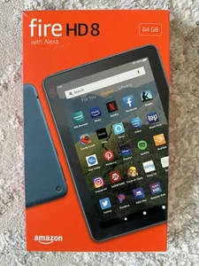 Amazon Fire HD8 (10th Gen) 8in 64gb Quad-core 2.0 GHz Wifi Tablet Blue - Picture 1 of 3