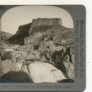Velo de novia de Shoshone Falls Idaho identificación Keystone Stereoview c1900 - Imagen 1 de 4