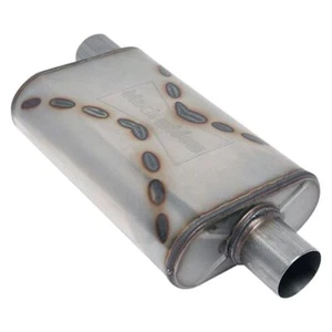 Black Widow Venom 250 Series SS Oval Gray Exhaust 3 In Muffler Universal BW002-P - Picture 1 of 1