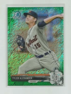 Bowman Chrome Tyler Alexander 2017 refractor brillante verde 77/99 - Imagen 1 de 1