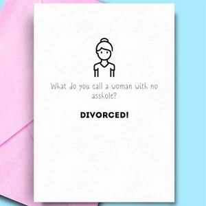 Scheidungskarten für ihre beste Freundin Schwester Mama BFF Happy Divorce Karte lustige Karten - Bild 1 von 3