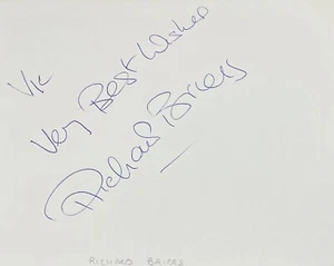 RICHARD BRIERS signed Autogramm Vintage ALBUMSEITE 70er 4 1/4" x 5 1/2" SCHAUSPIELER - Bild 1 von 4