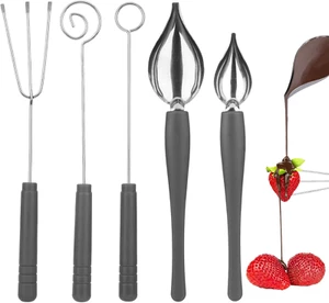 Cucchiai per Decorazione Culinaria Set di Strumenti per Immersione Caramelle, 2 Disegni Dessert Decorazione - Foto 1 di 12