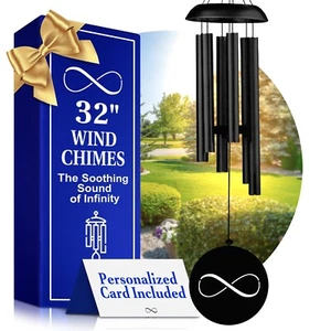 32 in Aluminum Wind Chimes for Outside Deep Tone - Outdoor Memorial Wind Chim... - Picture 1 of 9