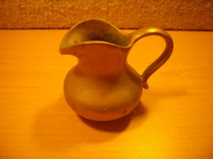 Messing Kanne Krug Durchmesser ca. 6,5 cm h ca.8 cm mit Henkel - Bild 1 von 7