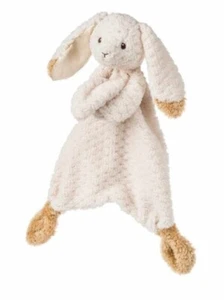 MARY MEYER Bunny Rabbit Lovey Flat Oatmeal Nubby Plush Security Blanket Baby - Picture 1 of 9