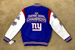 New York Giants Championship Jacke 4 mal Super Bowl 2023 blau weiß M XL 2X - Bild 1 von 9