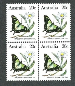 AUSTRALIA 1981 Block of 4 @ 20c. - BUTTERFLIES - M. Swallow Tail - SG 787 - MNH - Picture 1 of 1