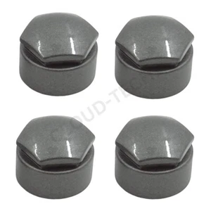 4x For Peugeot 2008 3008 5008 GLOSS GREY LOCKING WHEEL BOLT NUT COVERS - Picture 1 of 1