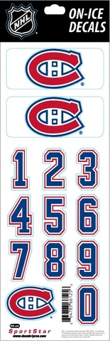 MONTREAL CANADIENS RETRO NHL LICENSED ON-ICE WHITE HELMET DECALS Cover
