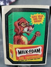 Topps Vintage Wacky Packages Stamp Card Sticker Milk Foam Brand Dog Toothbrush