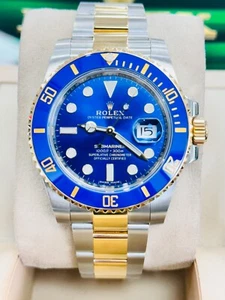 Rolex Submariner 116613 LB 18K Gold Oyster Bracelet Blue Ceramic Bezel BOX/PAPER - Picture 1 of 9