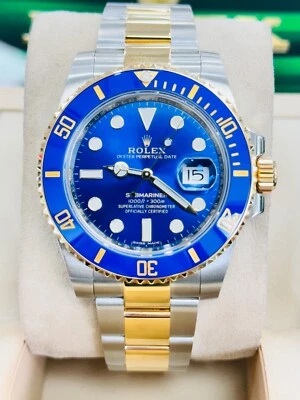 Rolex Submariner 116613 LB Oro 18K Oyster Pulsera Azul Cerámica Bisel CAJA/PAPEL Foto 1 de 4