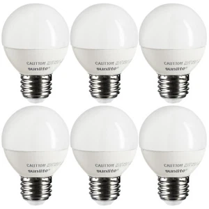 6PK G16 Globe Light Bulbs, 7W (60W), LED Edison Filament Bulb, CRI82, 2700K, E26 - Picture 1 of 3