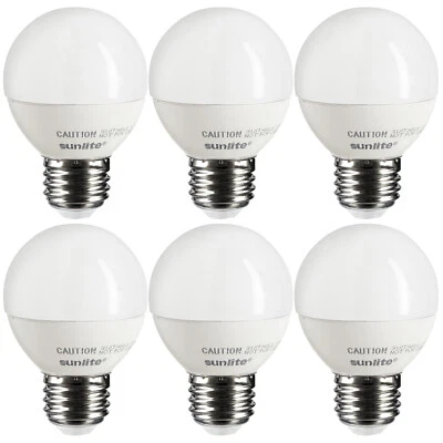 6PK G16 Globe Light Bulbs, 7W (60W), LED Edison Filament Bulb, CRI82, 2700K, E26 - Image 1 of 3