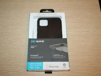 Speck Presidio Grip Series Case for Google Pixel 4 XL Smartphone - Black/Black - Image 1 of 4