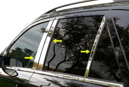 Para 06-2011 Mercedes Benz ML350/ML500/ML550 W164 6PC Acero Inoxidable Pilar Poste Borde Foto 1 de 1