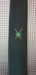 NEU Herren Schützenkrawatte "Slim" schmal Krawatte grün mit Motiv Schützenfest - Bild 1 von 2